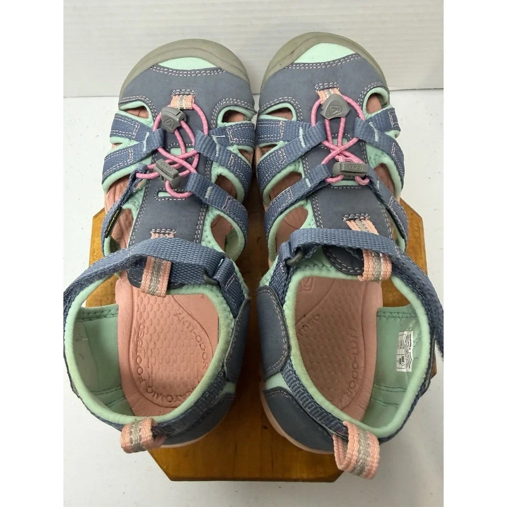 KEEN Kids Outdoor Sport‎ Sandals Blue Green Pink Size US 5 Youth Adjustable